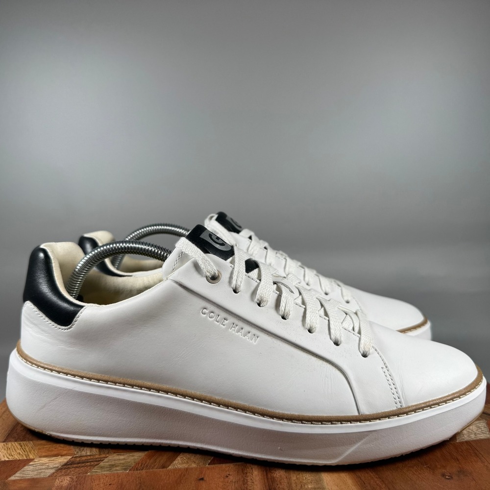Cole Haan Mens GrandPro Rally Court Sneaker White Leather C34226 Size 9.5 M